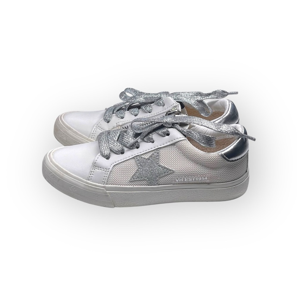 Vintage Havana 𖤐 Gita Star Sneakers 𖤐 Vegan Leather Silver Metallic Glitter 𖤐 12 - Picture 7 of 16
